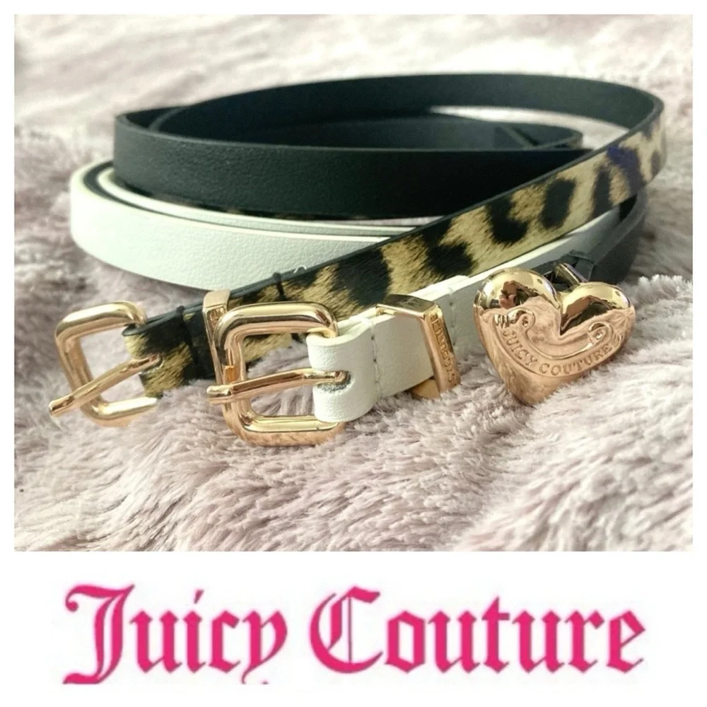 Juicy Couture Set of 3 Slim Belts
